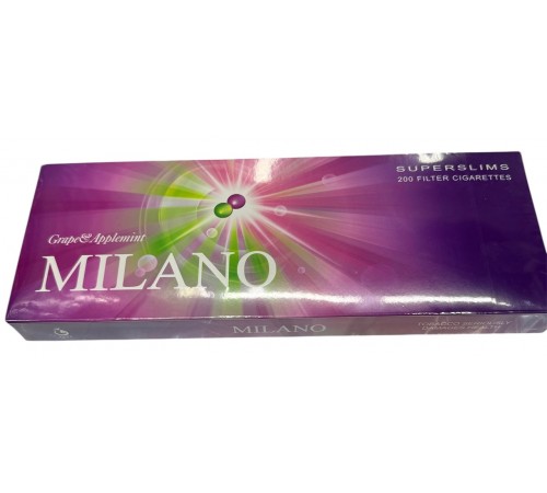 Сигареты Milano Superslim Grape Applemint (Милано Суперслим Кнопка Виноград-Мята) Сигареты Milano Superslim Grape Applemint (Милано Суперслим Кнопка Виноград-Мята)